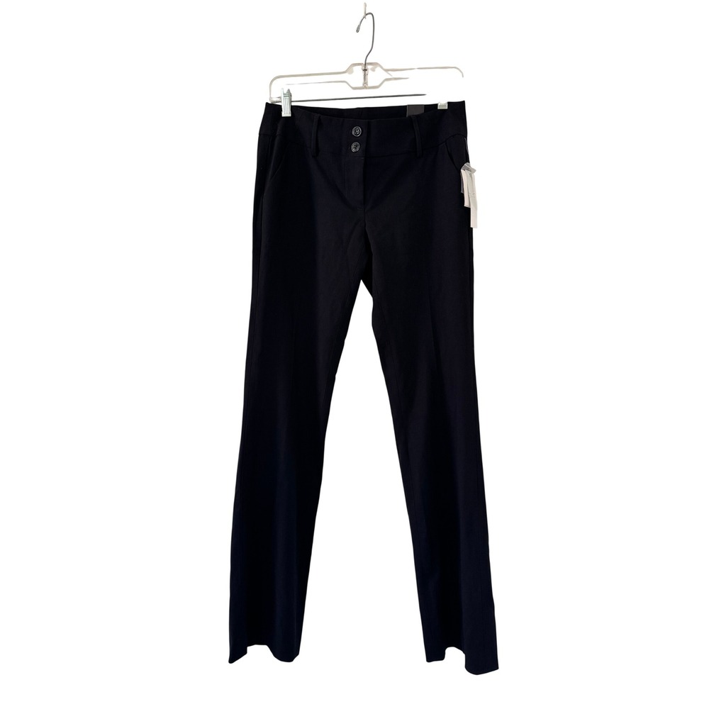 Amanda + Chelsea Black Straight Leg Dress Pants Contemporary Washable Stretch 2